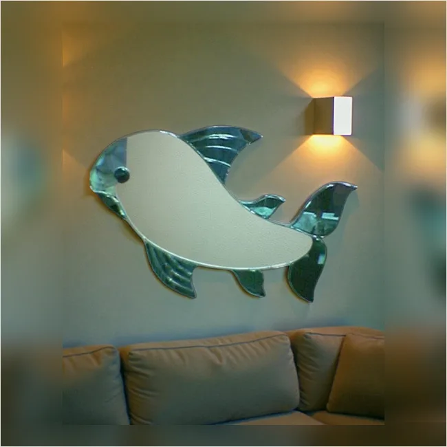 Dolphin Shaped Mirror Wall Art