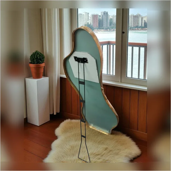 Dressing Mirror 11 - Abstract Cloud Shape Metal Framed