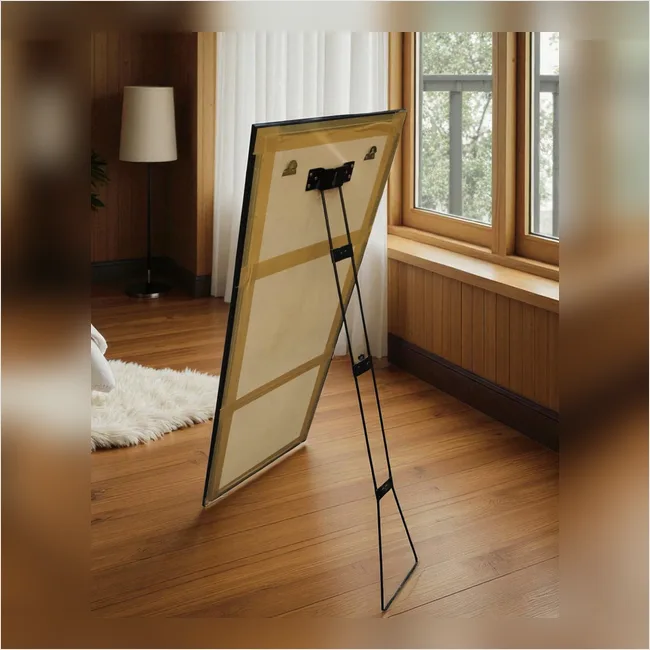Dressing Mirror 12 - Black Fiber Wood Frame