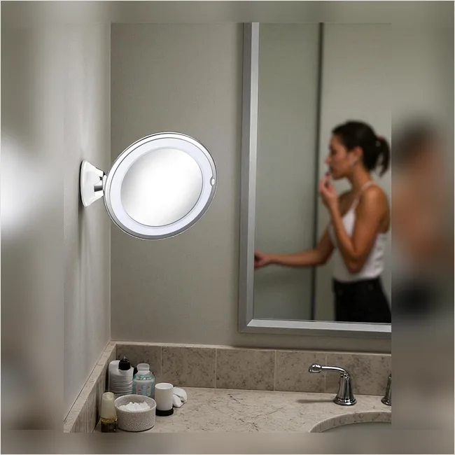 Magnifying Shaving Mirror - Vacuum Mounting