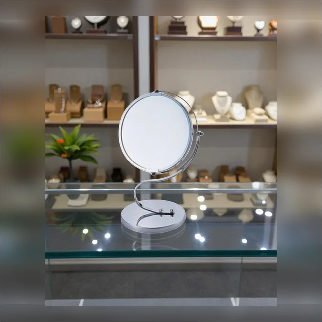 S Shape Double Sided Counter Top Mirror