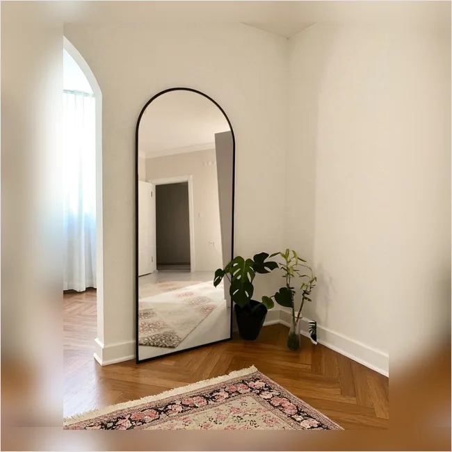 Dressing Mirror 3 - Semi Round Shape Metal Framed